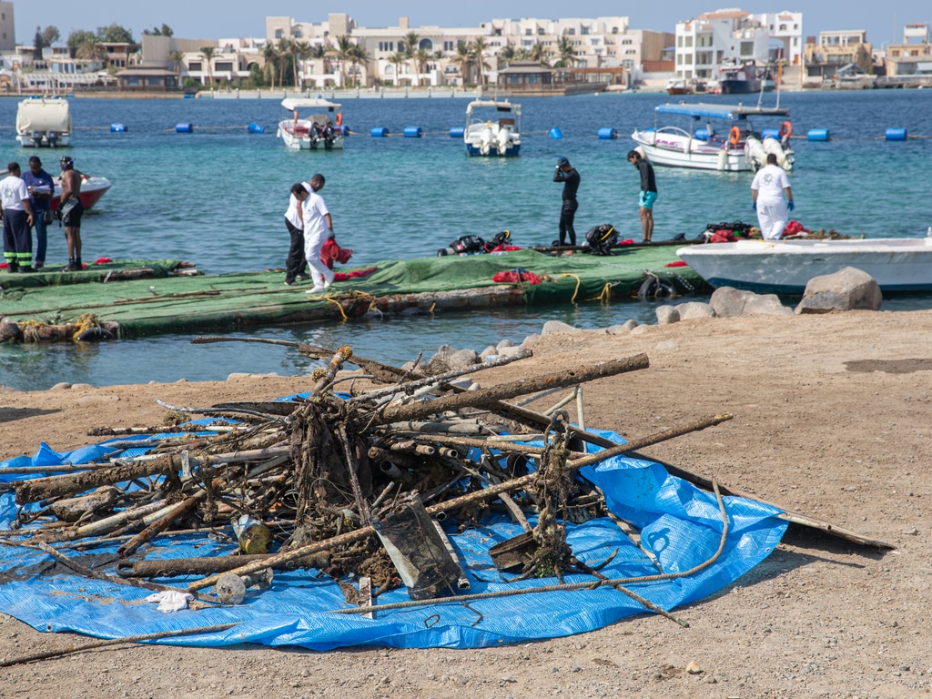 EGYPT: About 40 tons of waste collected from the Red Sea©Leo Morgan/Shutterstock