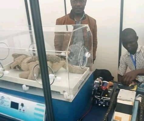 CAMEROON: Stephen Mouafo makes his 3rd prototype incubator powered by solar energy ©Stephen Mouafo Foguieng