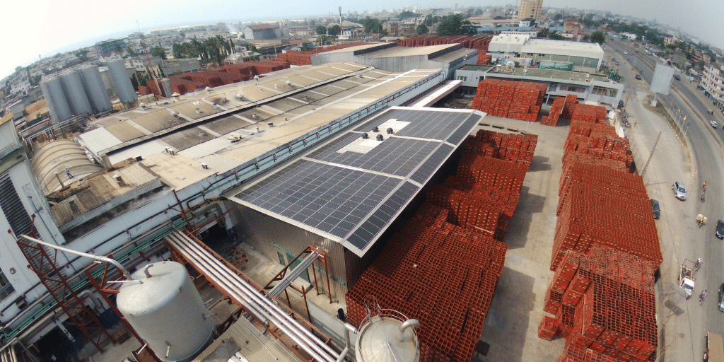 BENIN: SOBEBRA equips its Cotonou site with 352 solar panels ©SOBEBRA