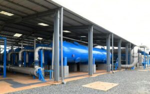 GABON: Ali Bongo inaugurates a drinking water plant in Ntoum for 32,500 households ©Presidency of the Republic of Gabon