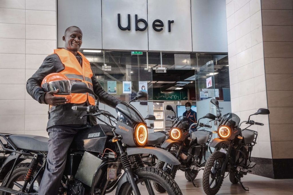 AFRICA: Uber and Opibus to roll out 3,000 electric motorcycles by 2022 ©Opibus