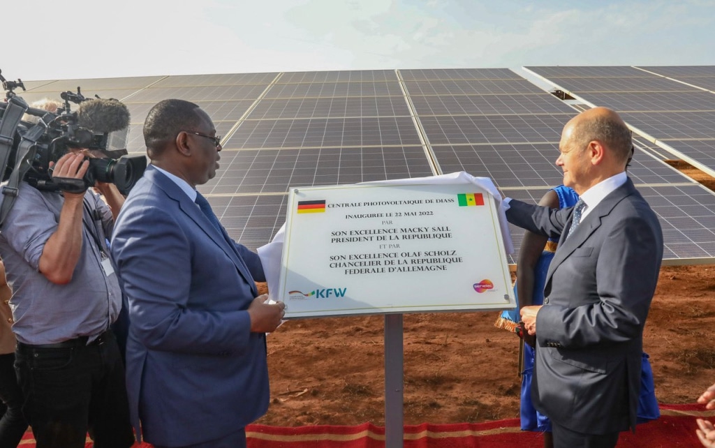 SÉNÉGAL : la centrale solaire de Diass (23 MWc) entre officiellement en service © Présidence Sénégal