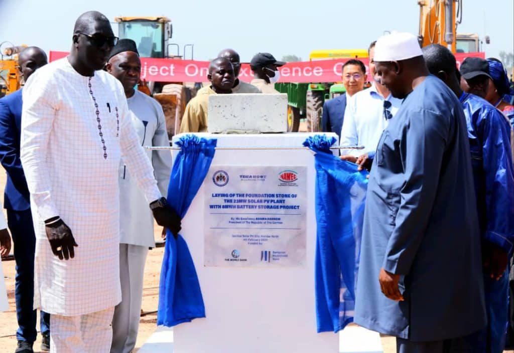 GAMBIA: The Chinese company TBEA launches the construction of the Jambur solar power plant © State House of The Gambia