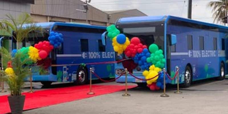 NIGERIA: in response to pollution, 2 electric buses are put into circulation in Lagos©Oando Plc
