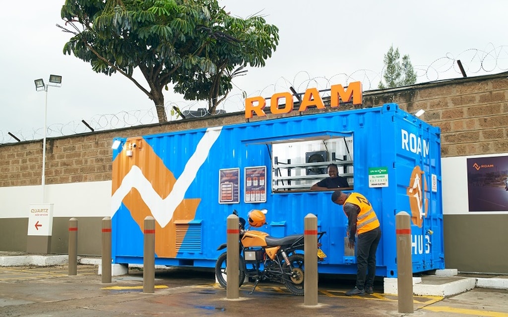 KENYA: Roam inaugurates 3 battery exchange stations for its e-motorbikes in Nairobi ©Roam