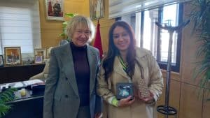 Nabila Rmili with Nicole Petit the Belgian Ambassador to Morocco ©City of Casablanca